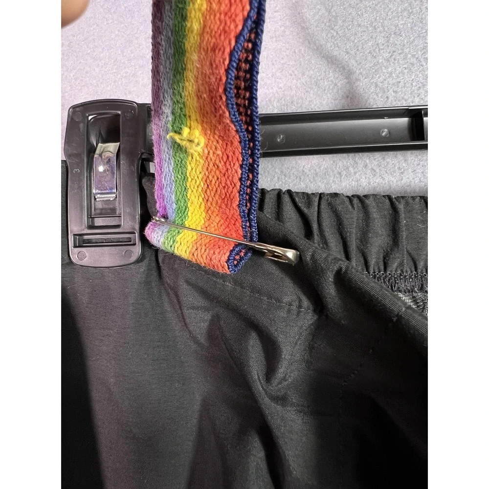 Vintage REI GORE-TEX Rain Pants Mens Large Black Elastic Waist Zip Pockets